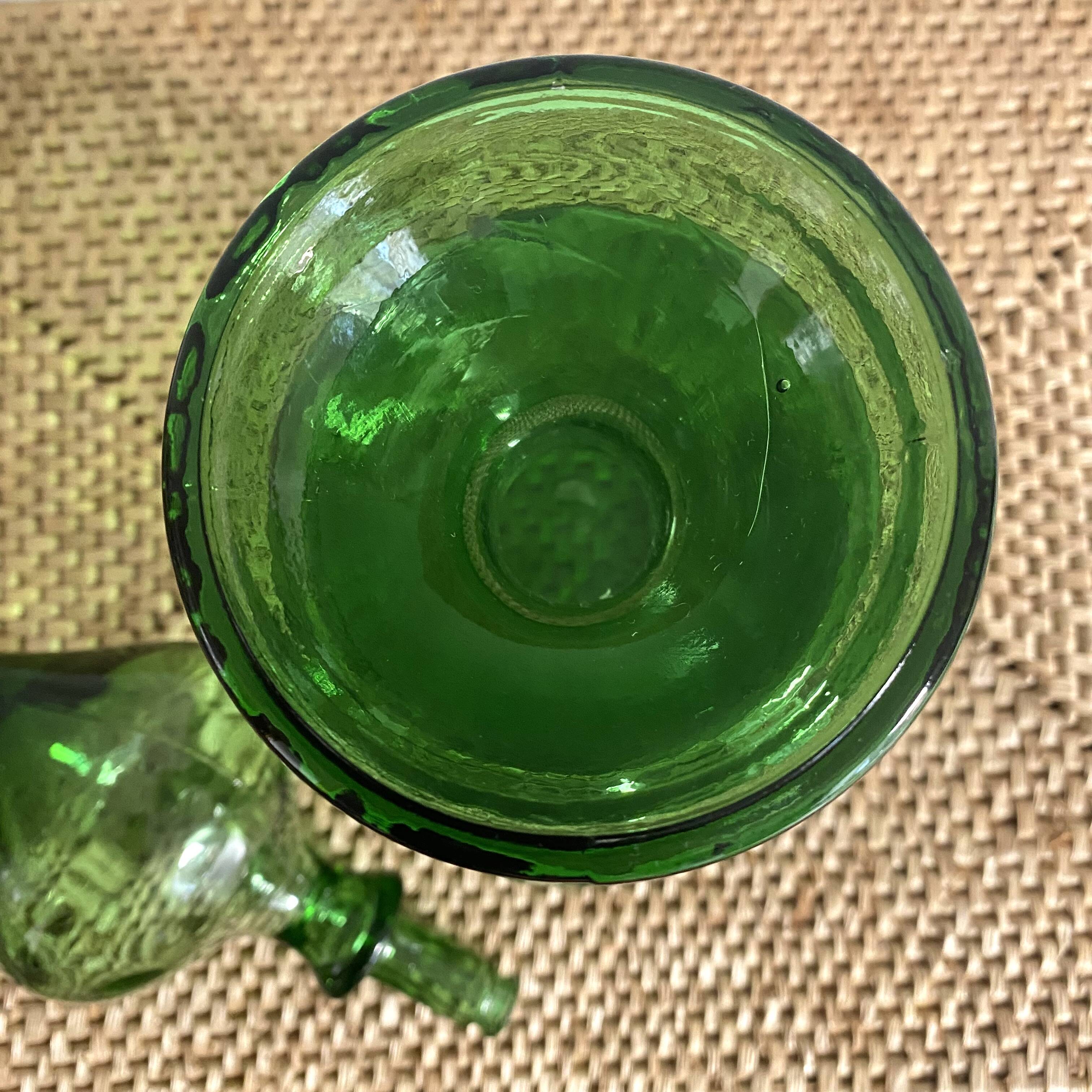 Vintage carafe in tinted green