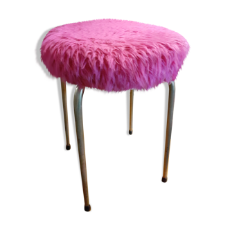 Tabouret vintage "moumoute"