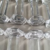 10 hexagonal glass knife holders