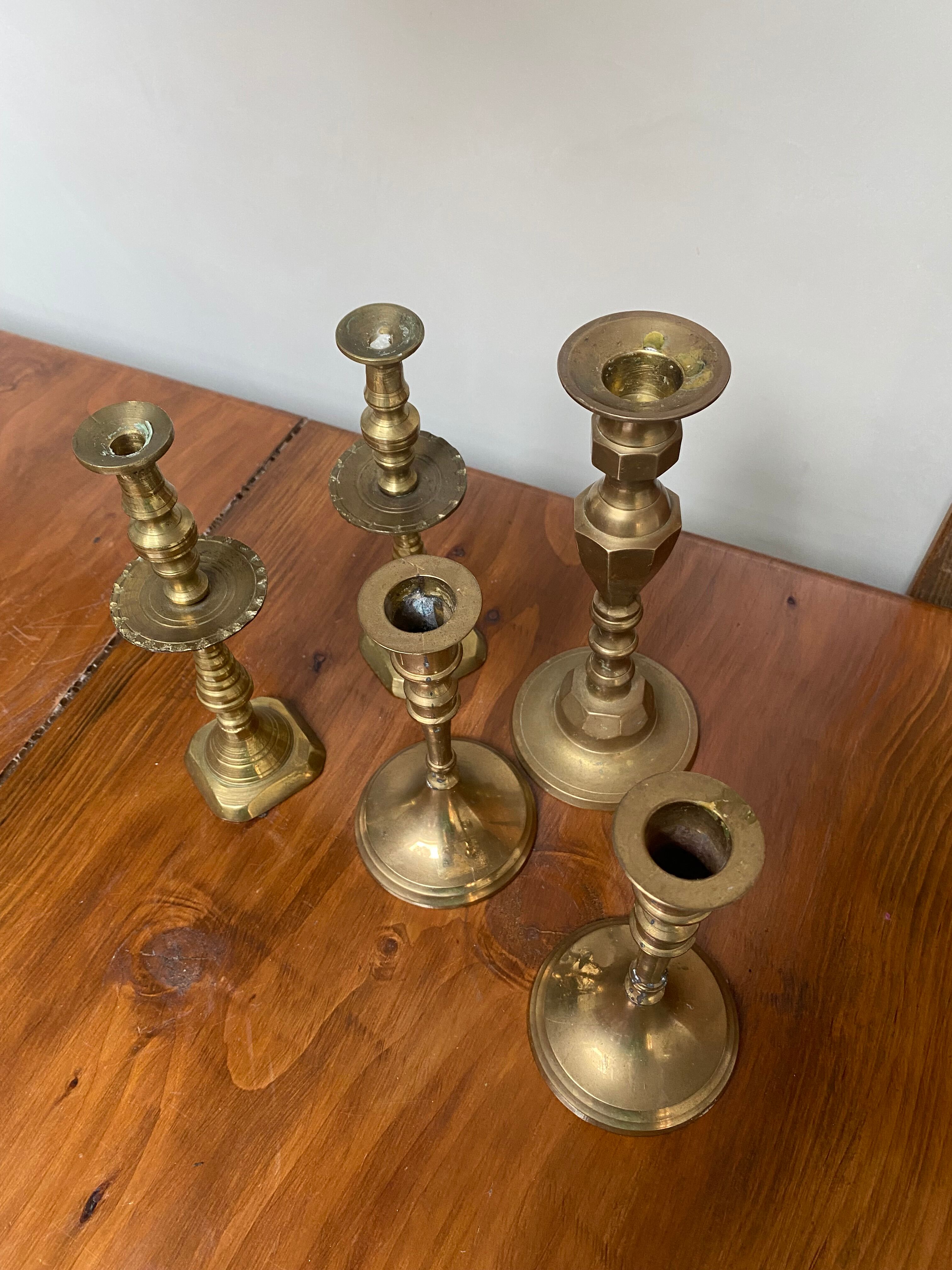 Brass candle holders