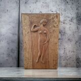 Carved wooden panel