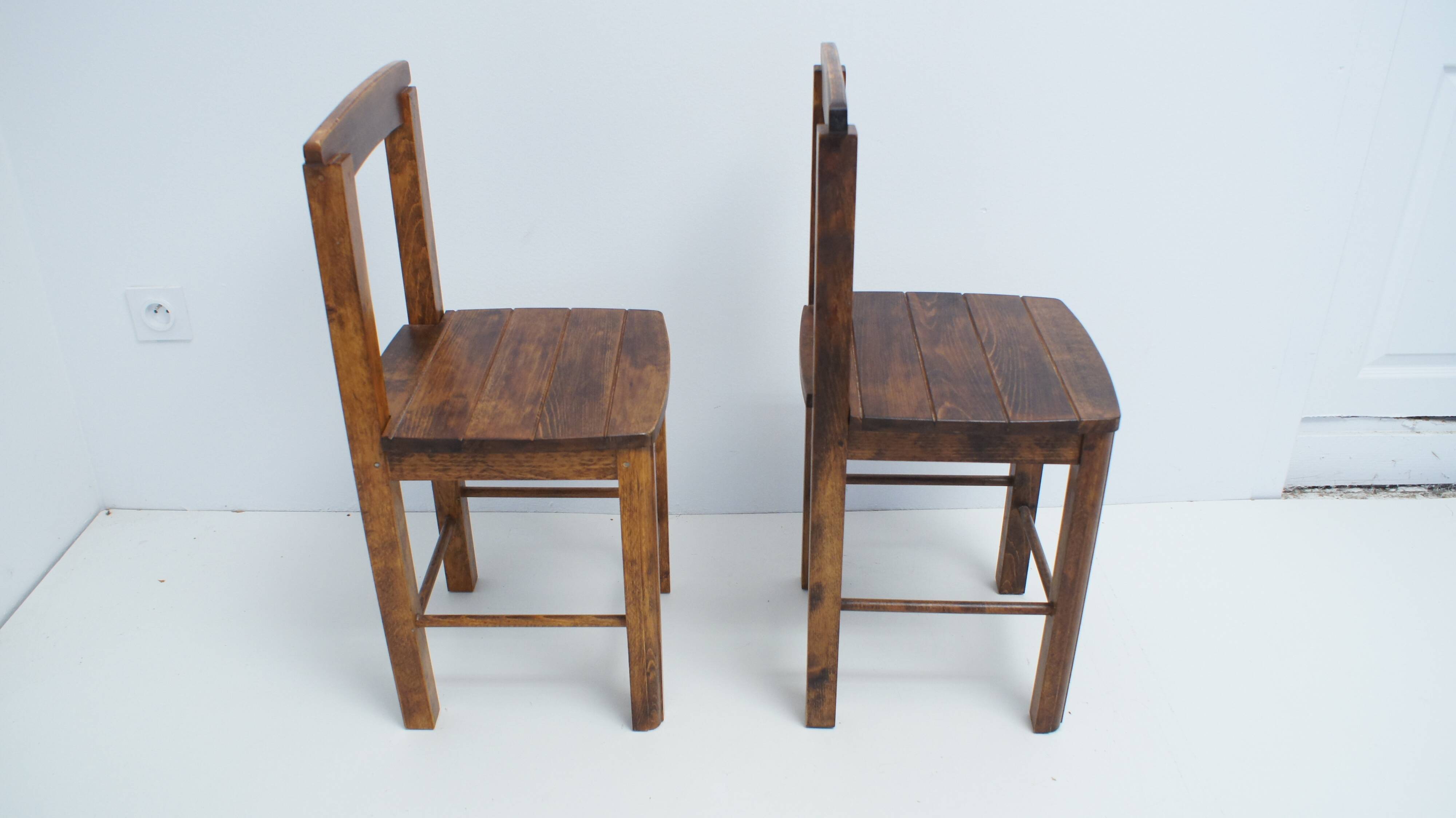 Pair of old vintage brutalist chairs