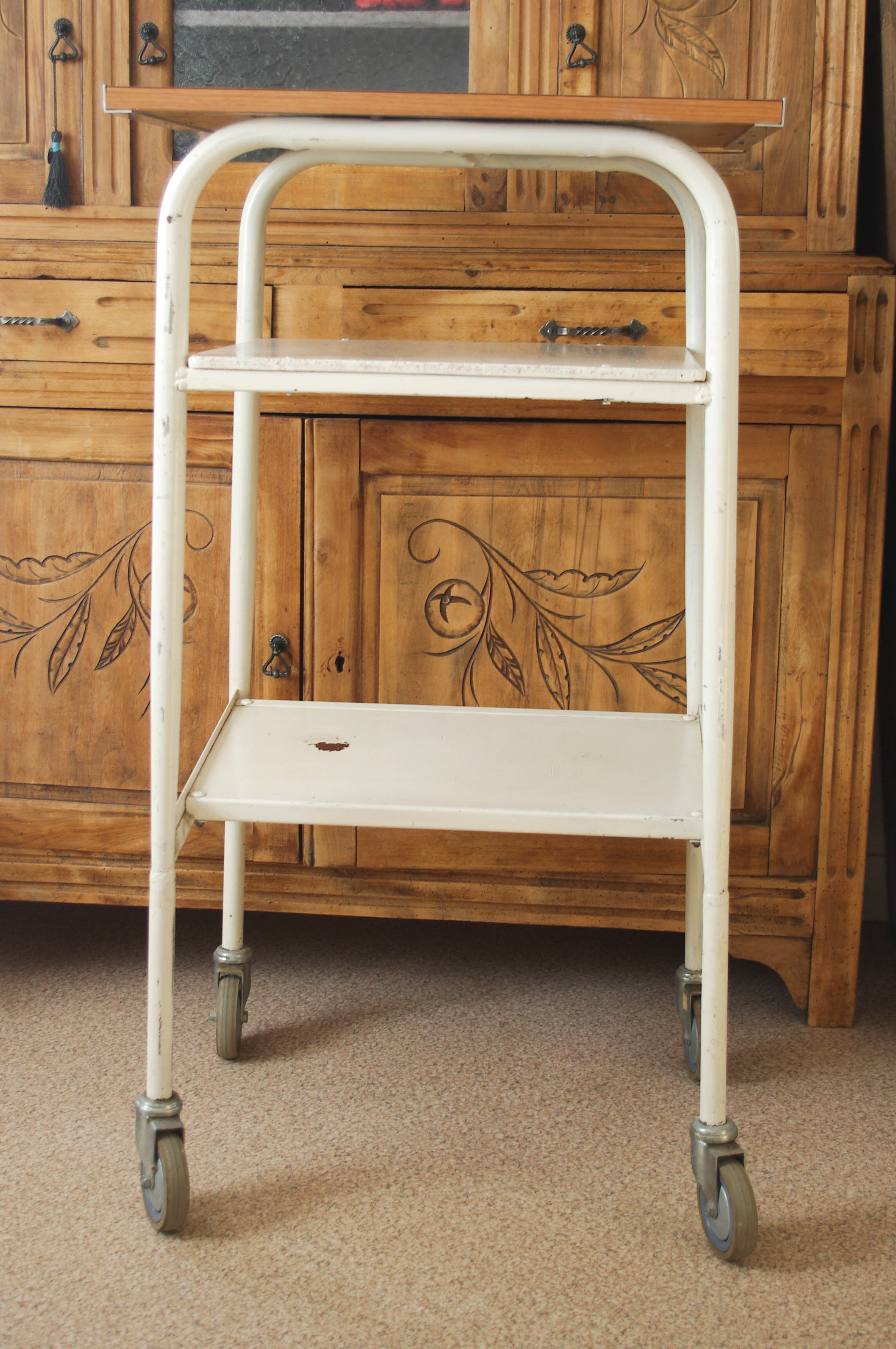 Vintage industrial trolley