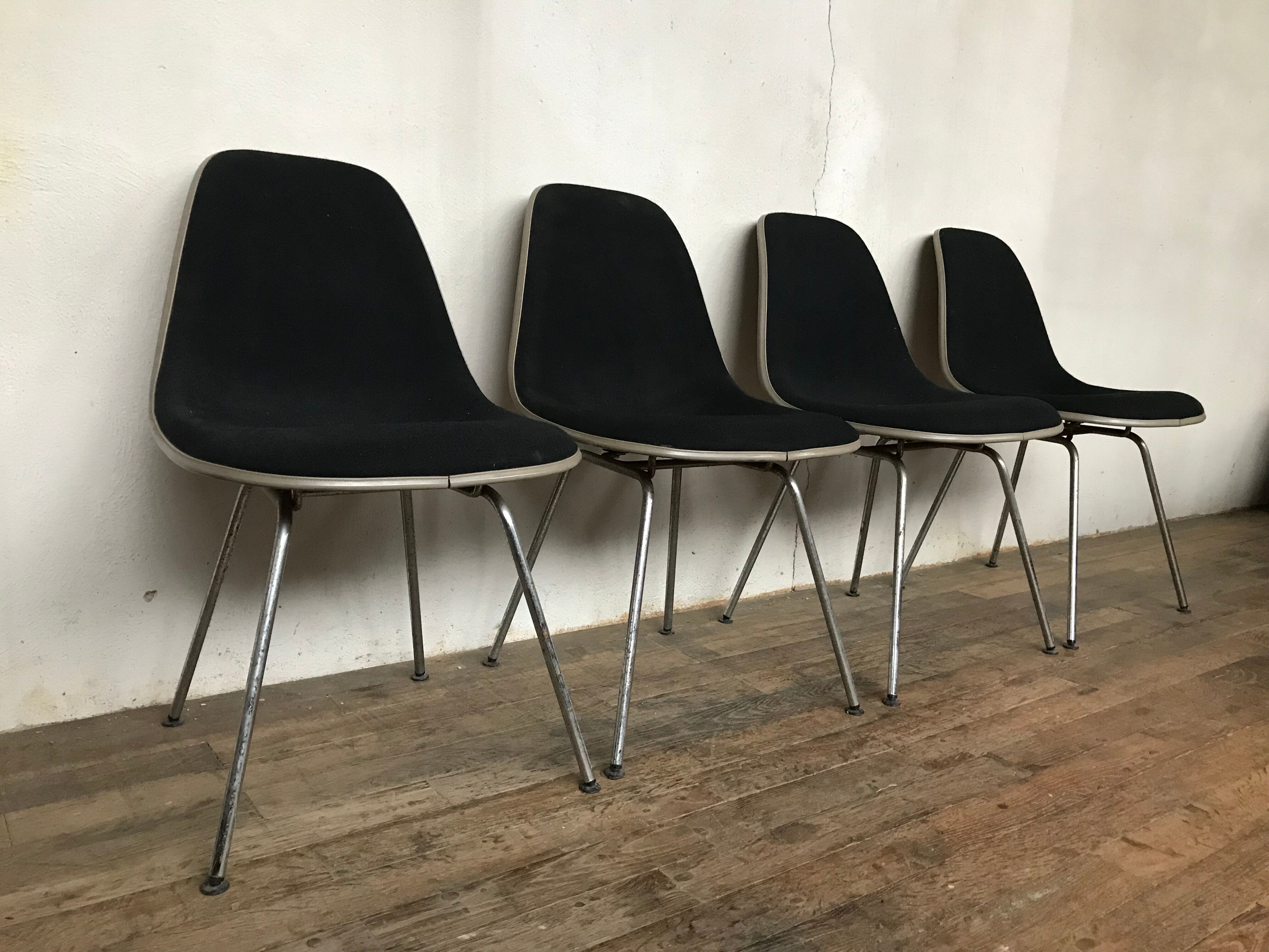Set of 4 chairs DSX by Charles Eames by Herman Miller 1970
