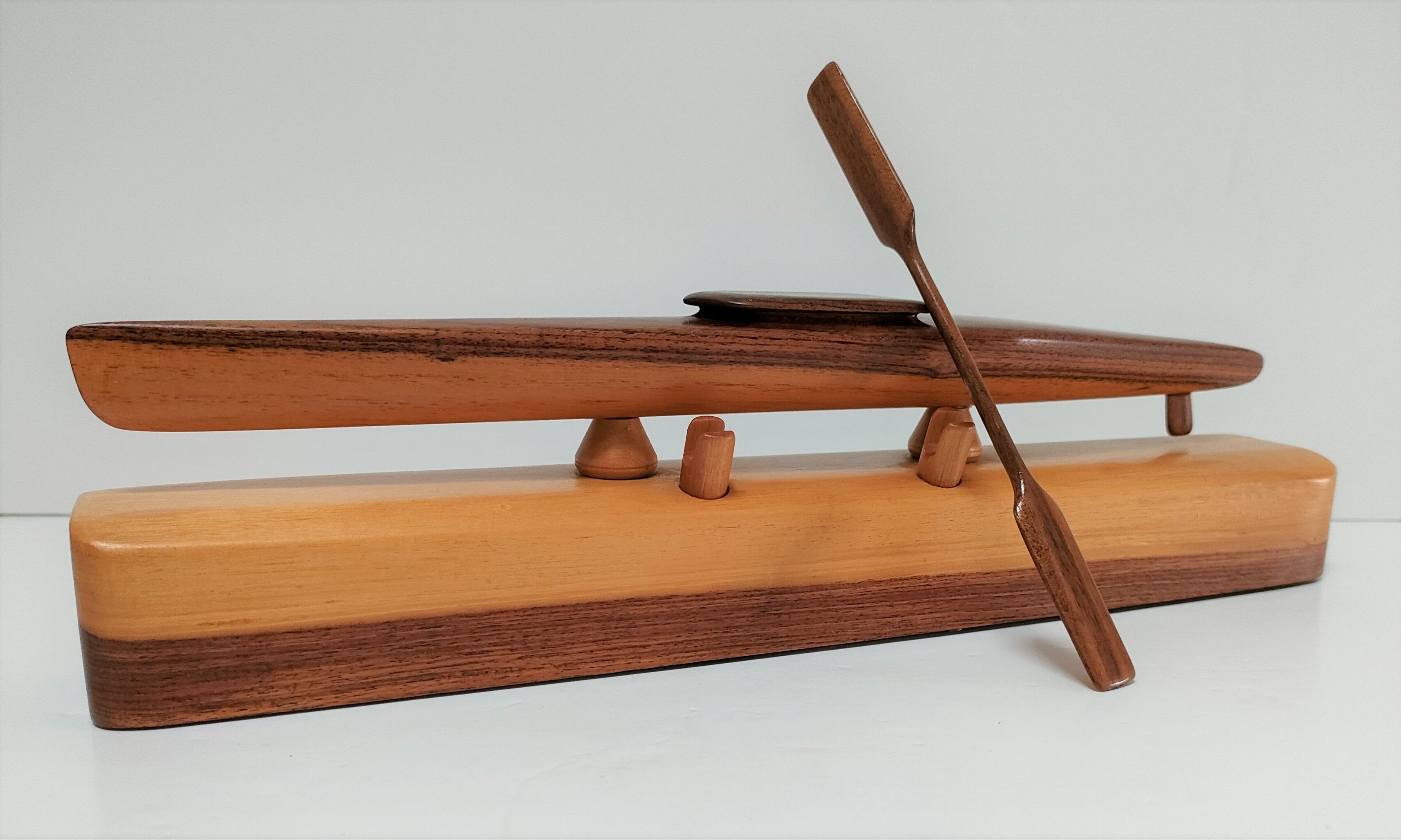 Kayak scale model violet wood
