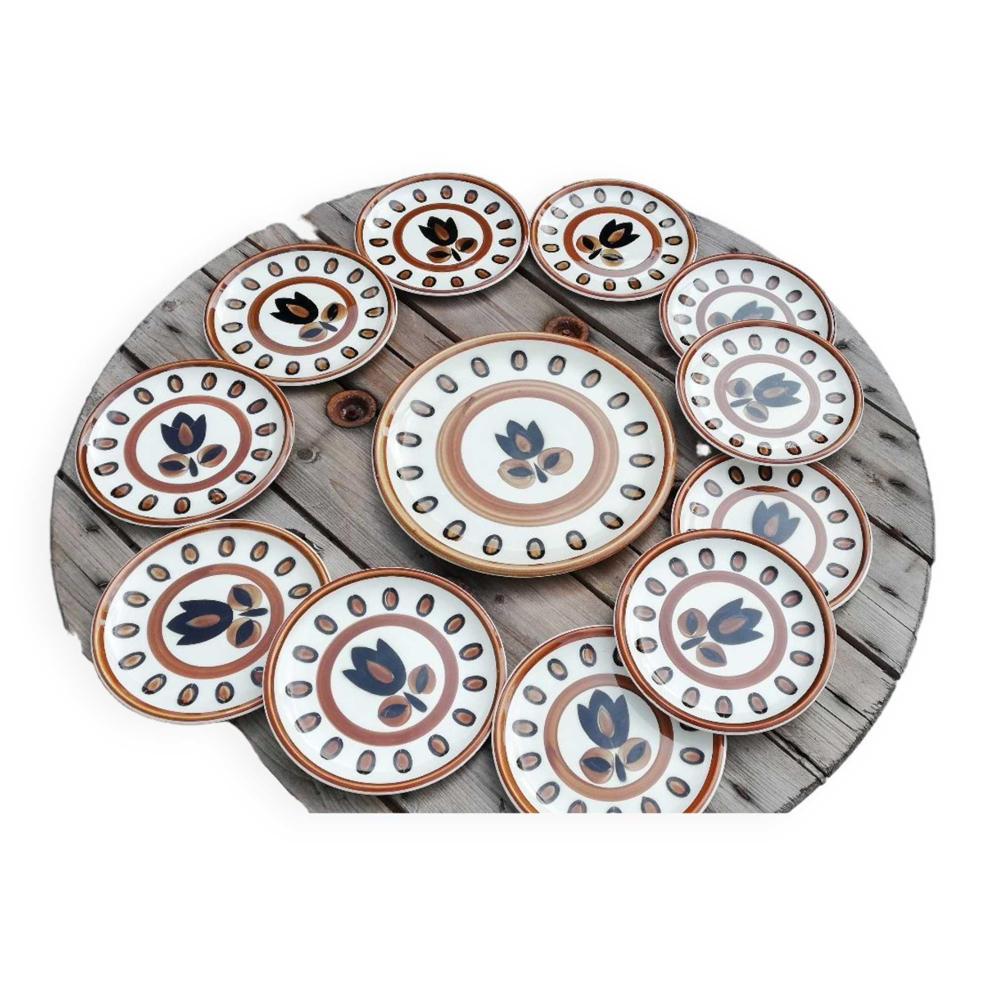 Plat et assiettes kimono Boch