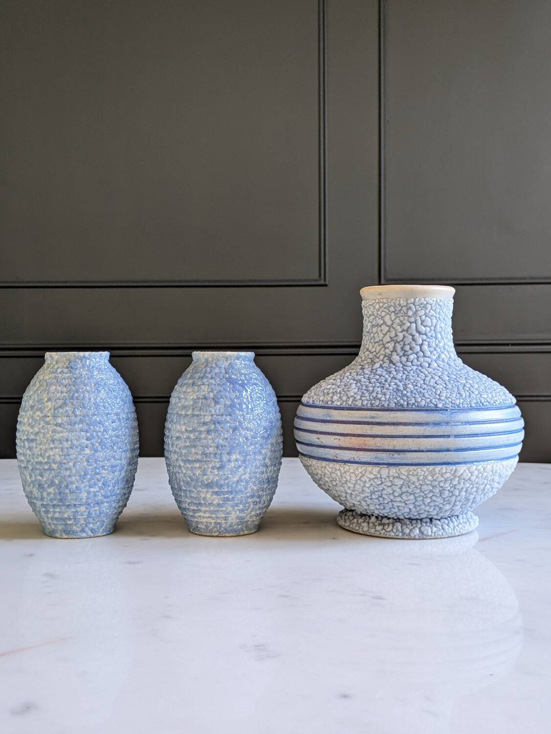 Art Deco vase trio ODYV