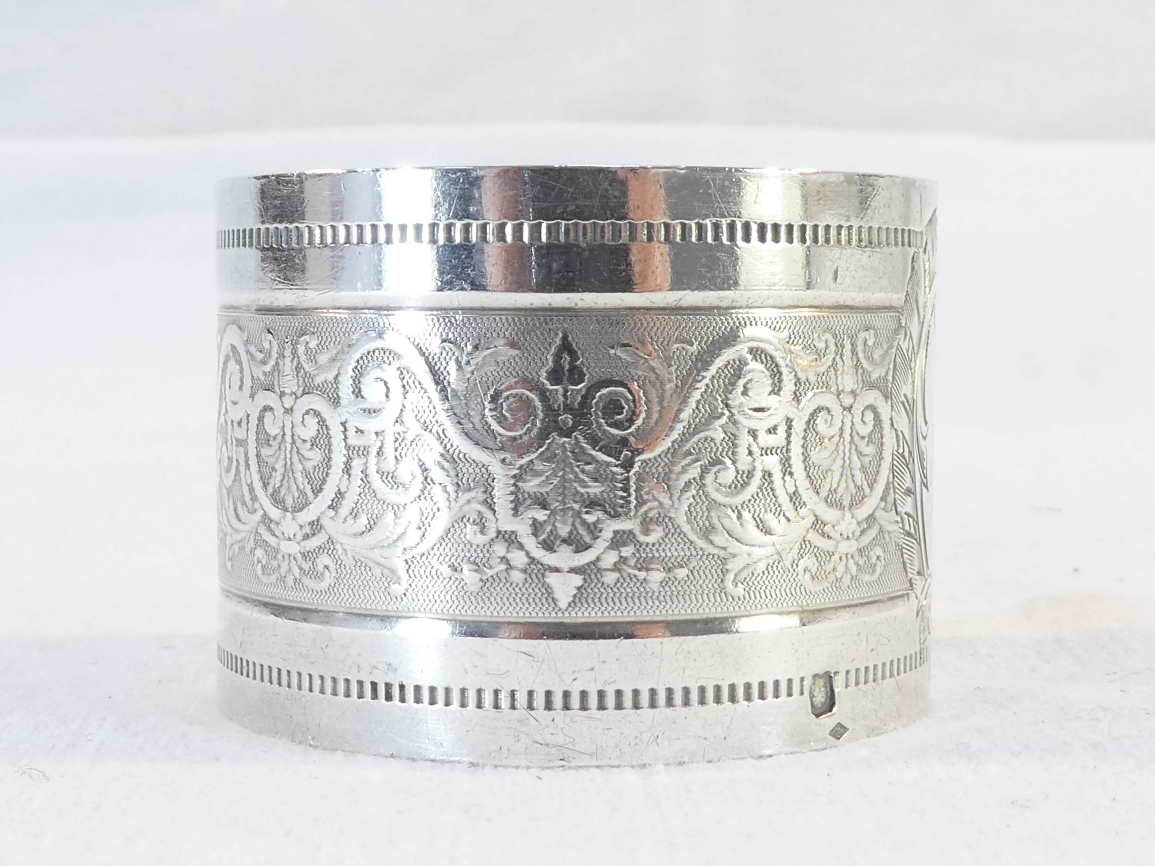 Solid silver towel round minerva orfevre hage henri