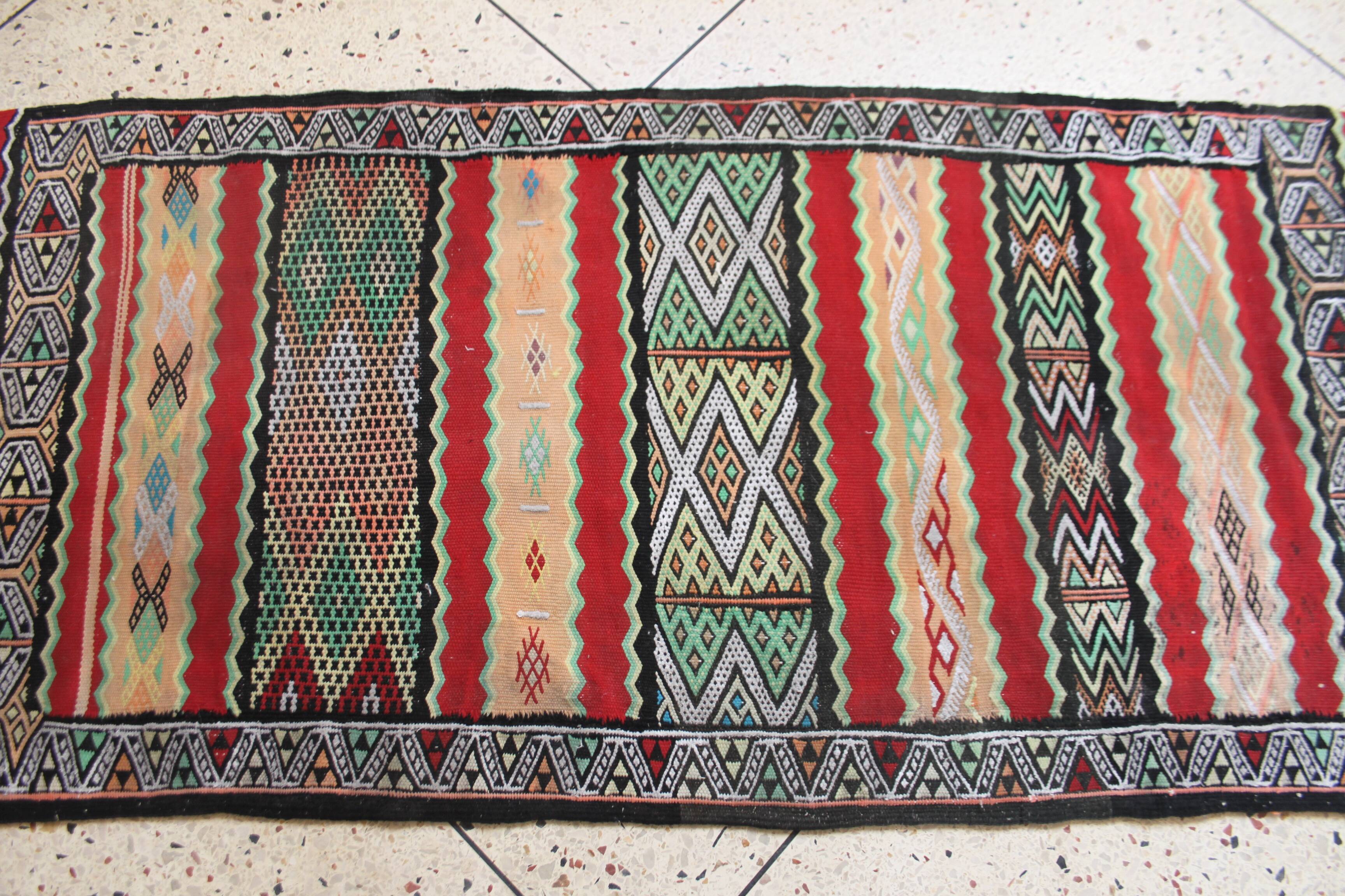 Old oriental rug Kilim 74,5x150cm
