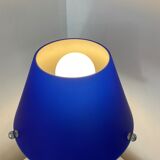 Design lamp in chromed metal and glass paste
