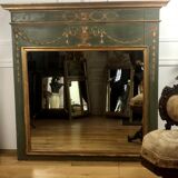 Mirror trumeau ancient in wood sculpted style Louis XVI 19th, 135x134