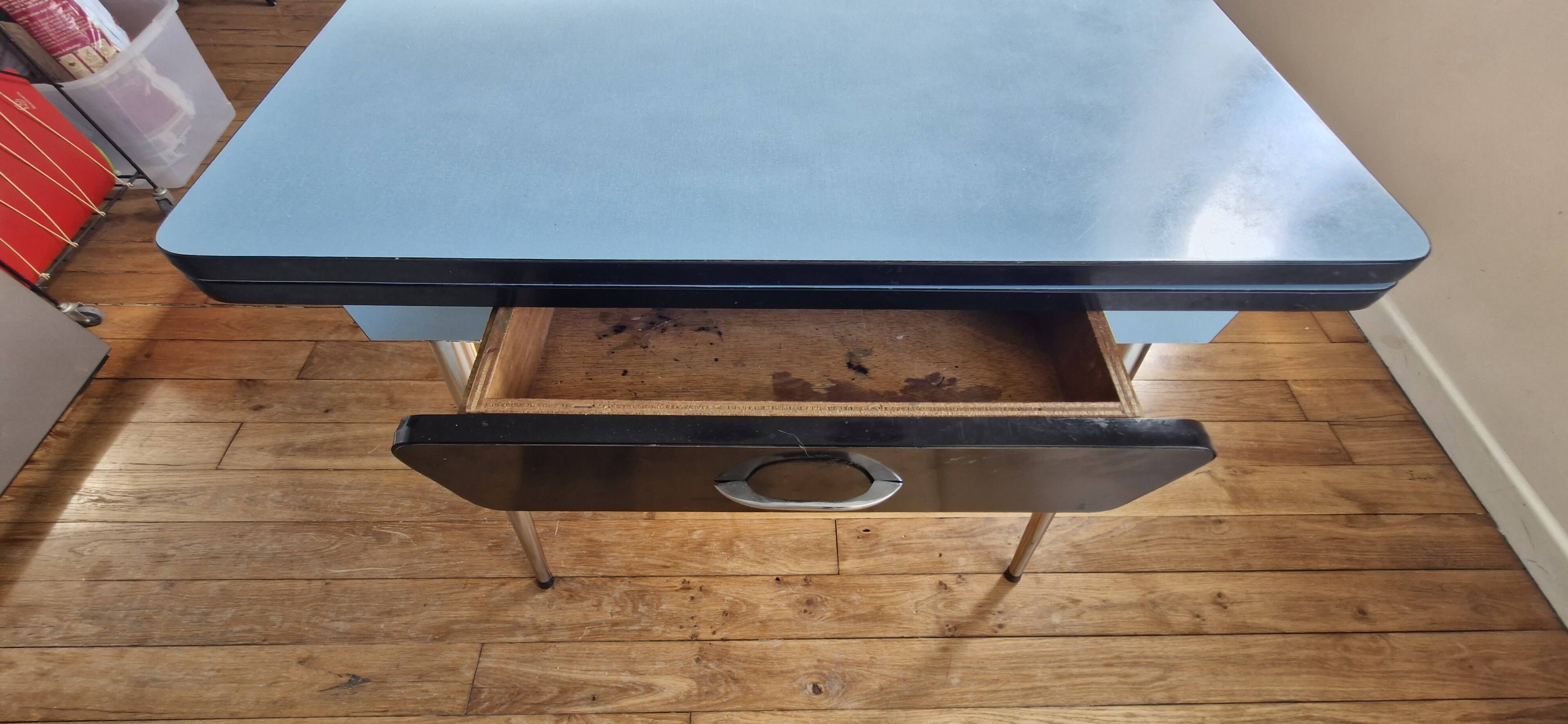 Extensible dining table, formica, 1970s