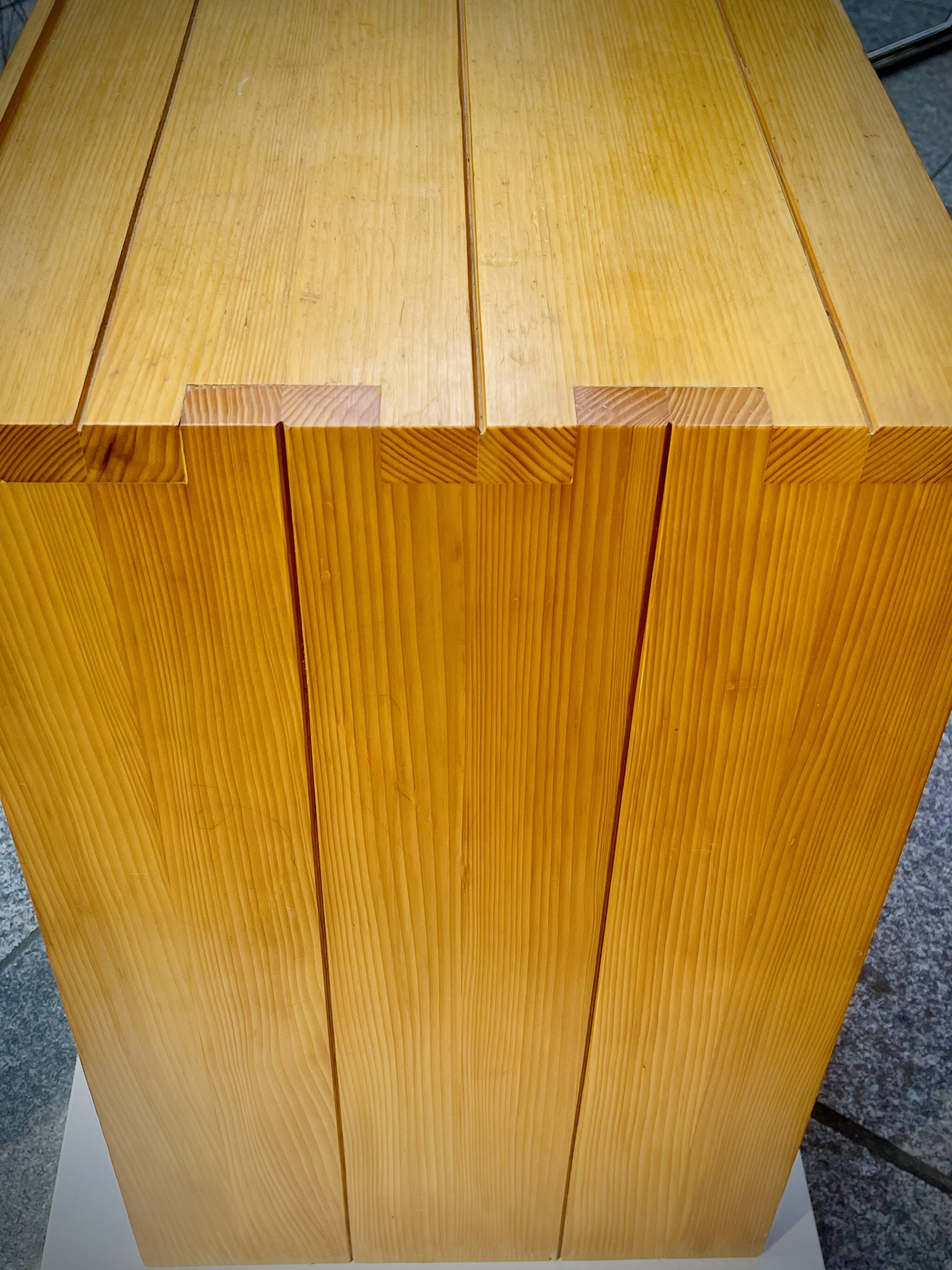 Curled pine desk by Roland Haeusler for Maison Regain circa 1970