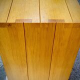 Curled pine desk by Roland Haeusler for Maison Regain circa 1970