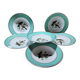 Lot de 6 assiettes oiseaux