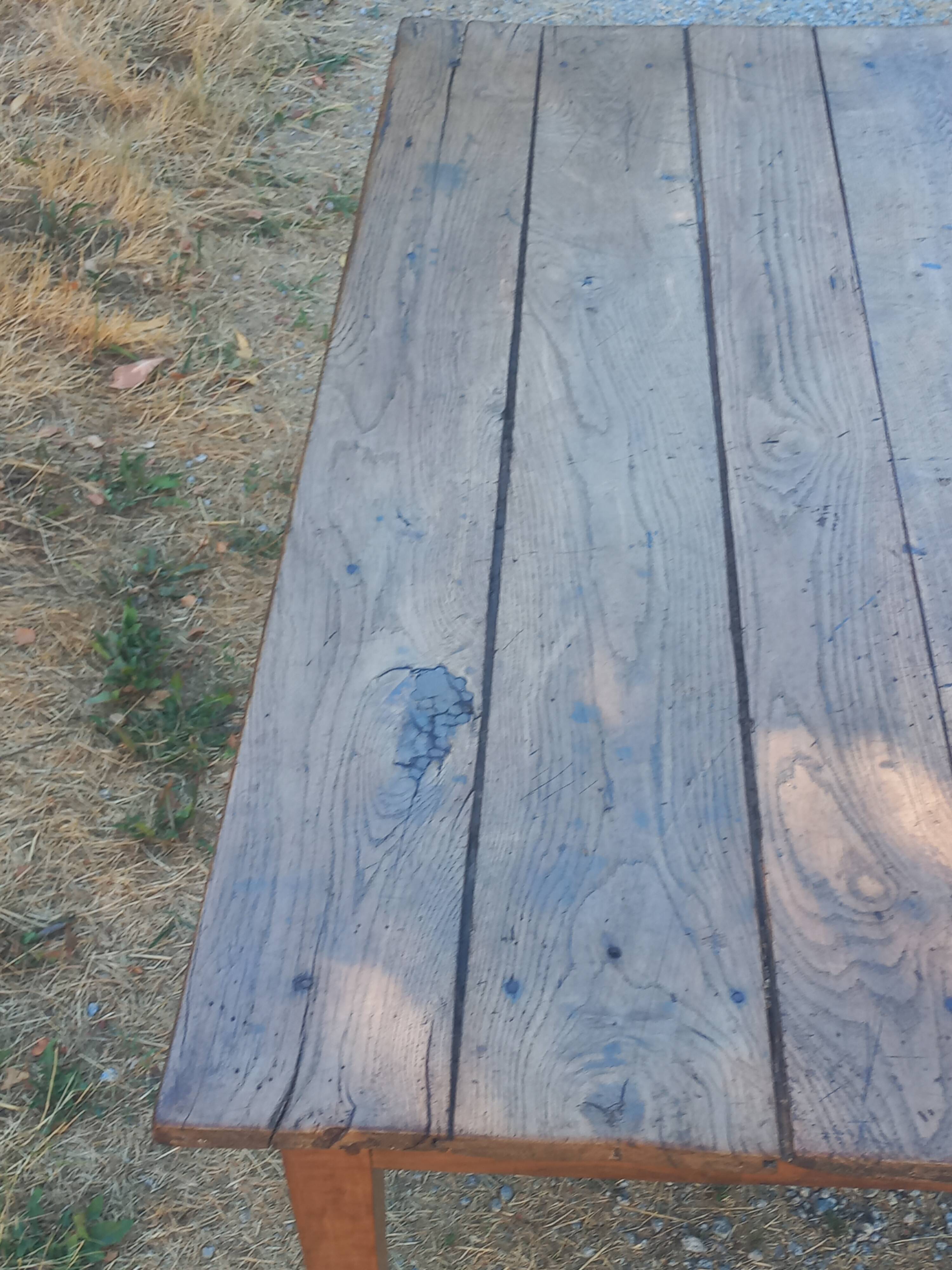 19th-century oak farmhouse coffee table 149cm