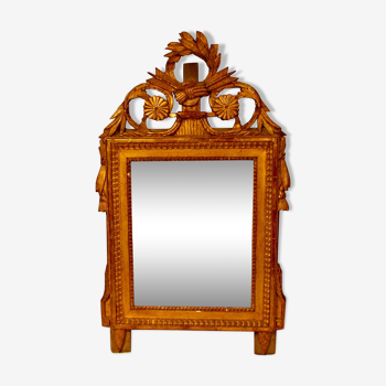 Small mirror wood golden period Louis XVI 90x52cm