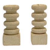 Duo de bougeoirs en pierre