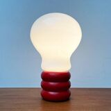 Giant table lamp or floor lamp in the shape of a light bulb from the mid-century German space age by Ingo Maurer for M Design, 1960s.