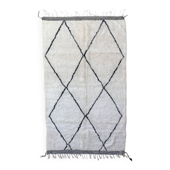 Tapis Marocain Beni Ourain blanc - 347 x 202 cm