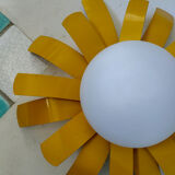 Wall light  ingold yellow metal and opaline sun