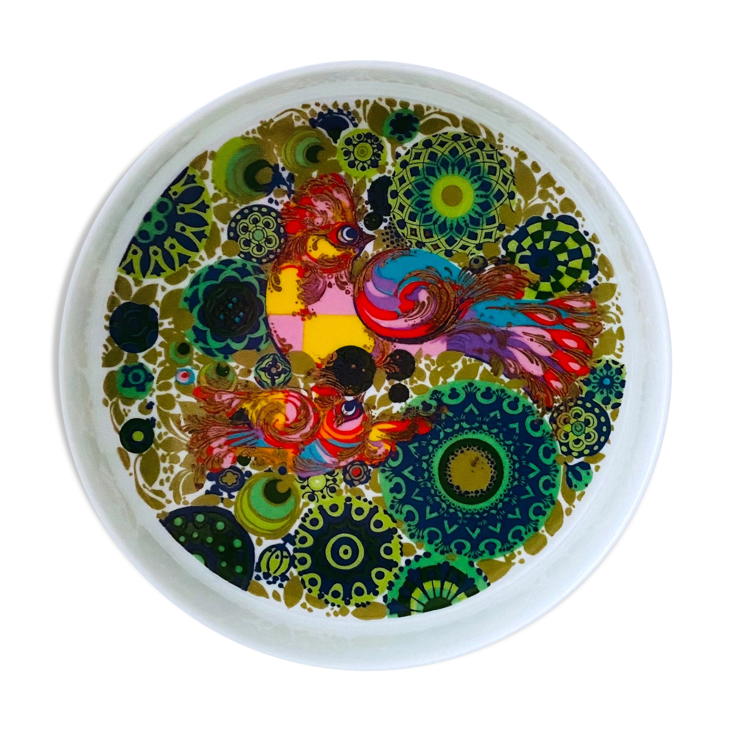 Rosenthal Feuervogel Porcelain Bowl by Björn Wiinblad, Rosenthal Studio Line, Bowl, Plate