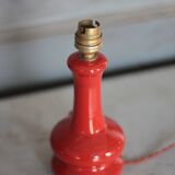 Glazed terracotta lamp, vintage lamp, table lamp, bedside lamp,