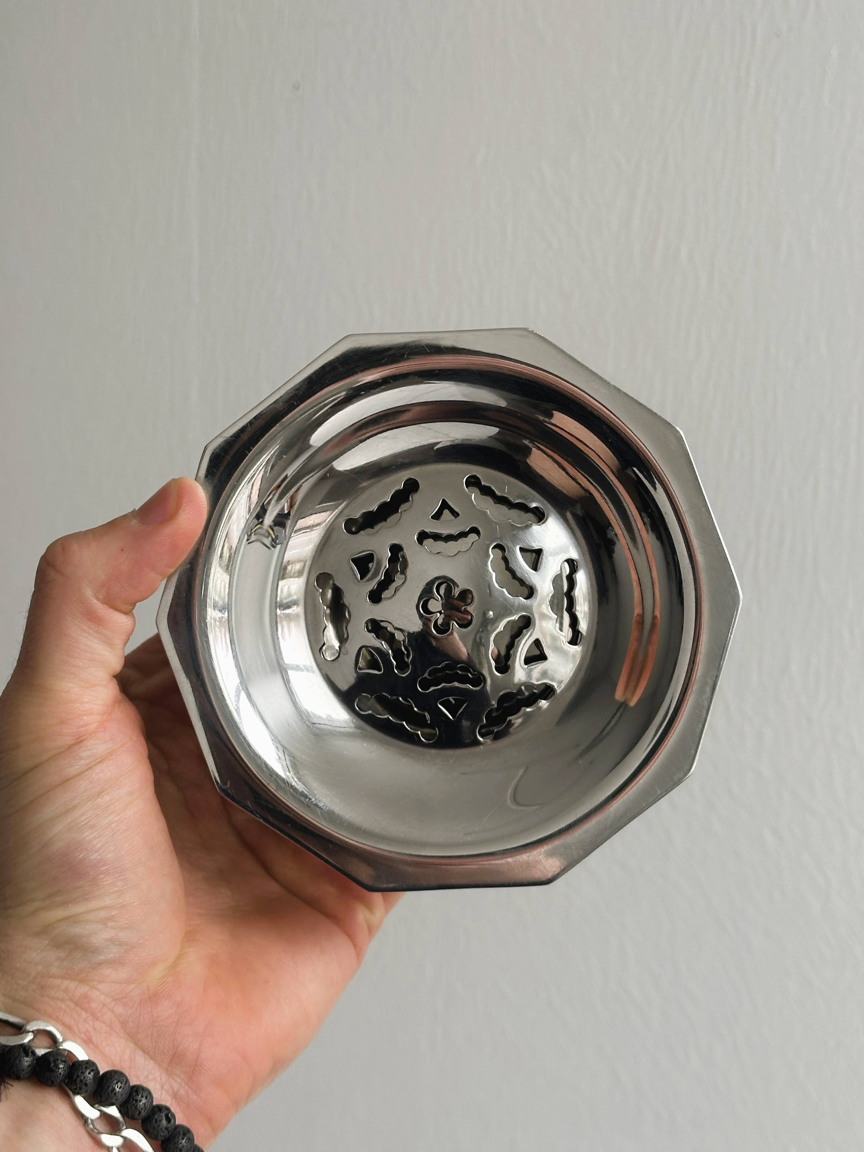 Coquillor silver metal butter dish