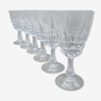 Service de 6 verres à pied en cristal