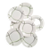 Flat plates St Amand model Bayonne white, green and black.