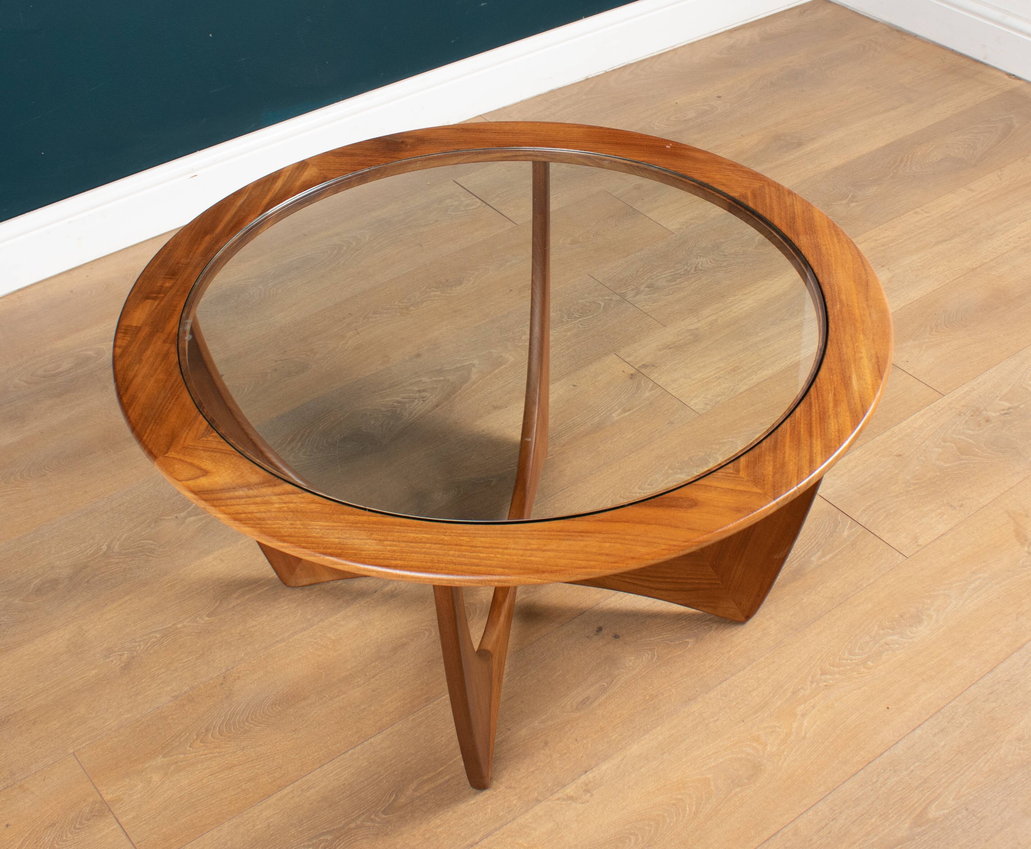 Retro Teak 1960s G Plan Fresco Astro Teak & Glass Coffee Table