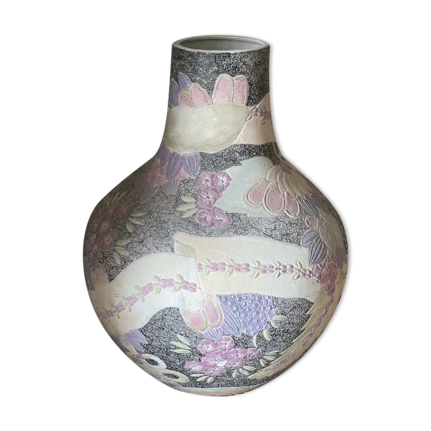 Vase à décor floral