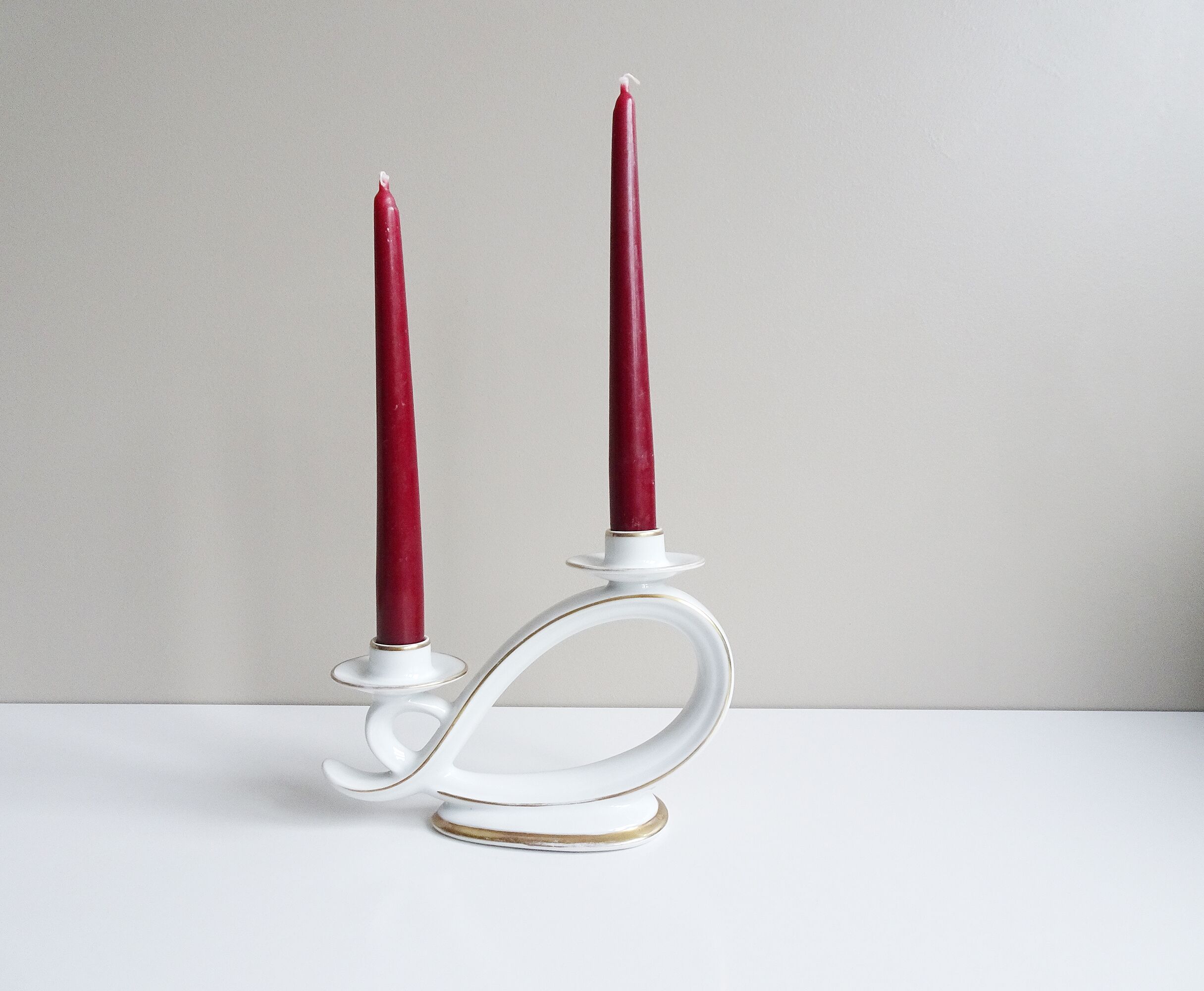 Porcelain candlesticks from Hutschenreuther
