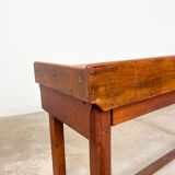 Large industrial wooden console table