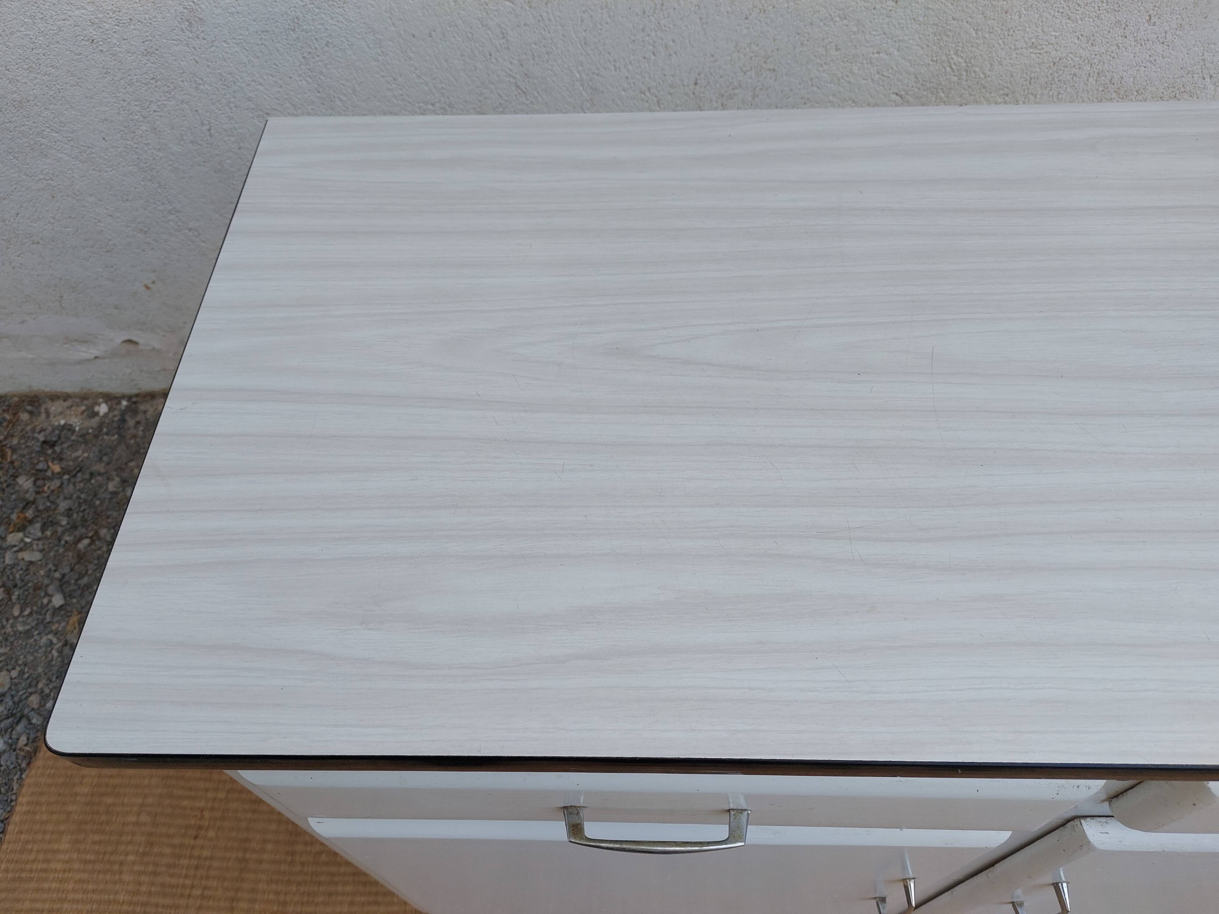 wooden cupboard, formica top