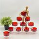 Set of glasses / champagne glasses, Luminarc, ruby / vintage red