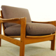 Fauteuil scandinave vintage en teck 1960s