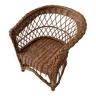 Vintage rattan children's armchair