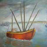 Fishing boats and sailboats 68x53.5 from M. Vanbelle