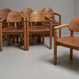 6 pine chairs by rainer daumiller for hirtshals savvaerk a/s, denmark, 1970s