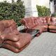full leather sofa IPE spa Italian design 70s