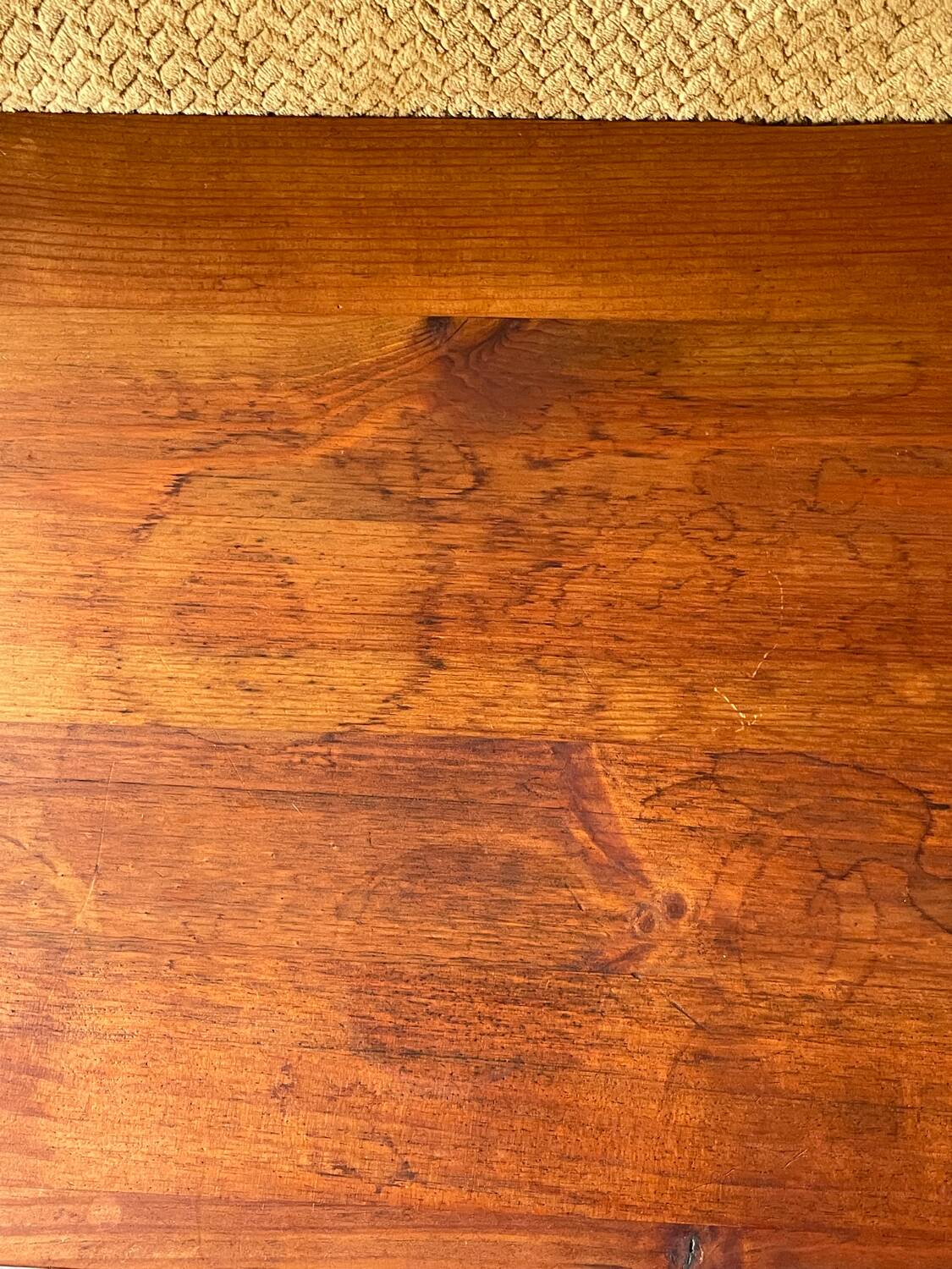 Rectangular wooden coffee table