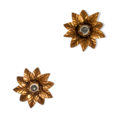 Paire d'appliques fleur