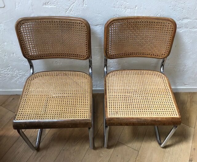 Pair of can chairs