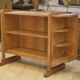 Art Deco modernist oak shelf from the 1940s.