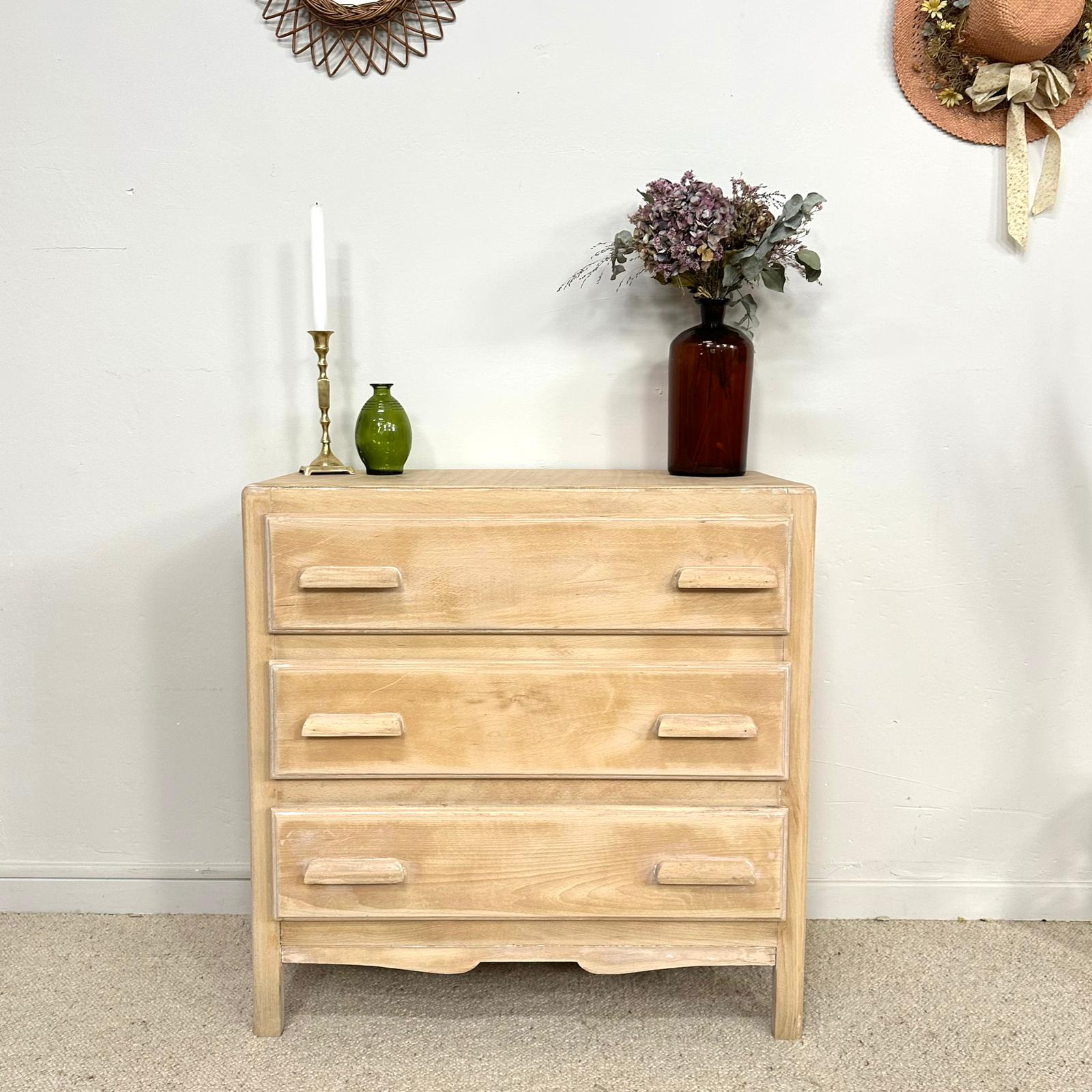 Vintage beech chest of drawers