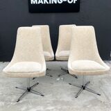 Set of 4 swivel chairs 70s