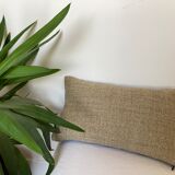 Double-sided beige navy blue cushion