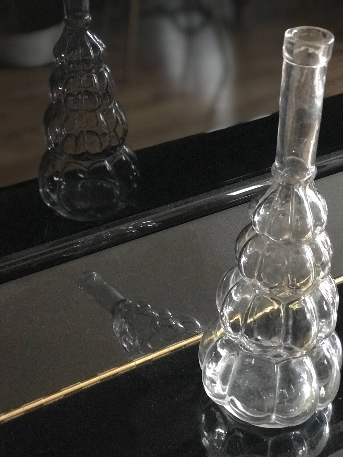 Empoli glass bubble pattern carafe, 1960s/70s