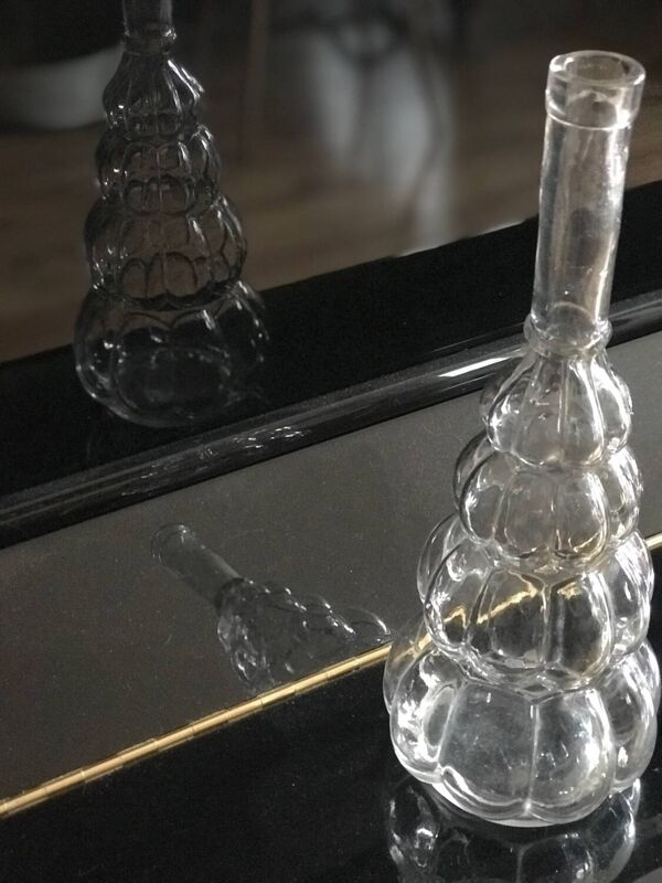 Carafe à motif de bulles en verre d’Empoli, années 1960/70